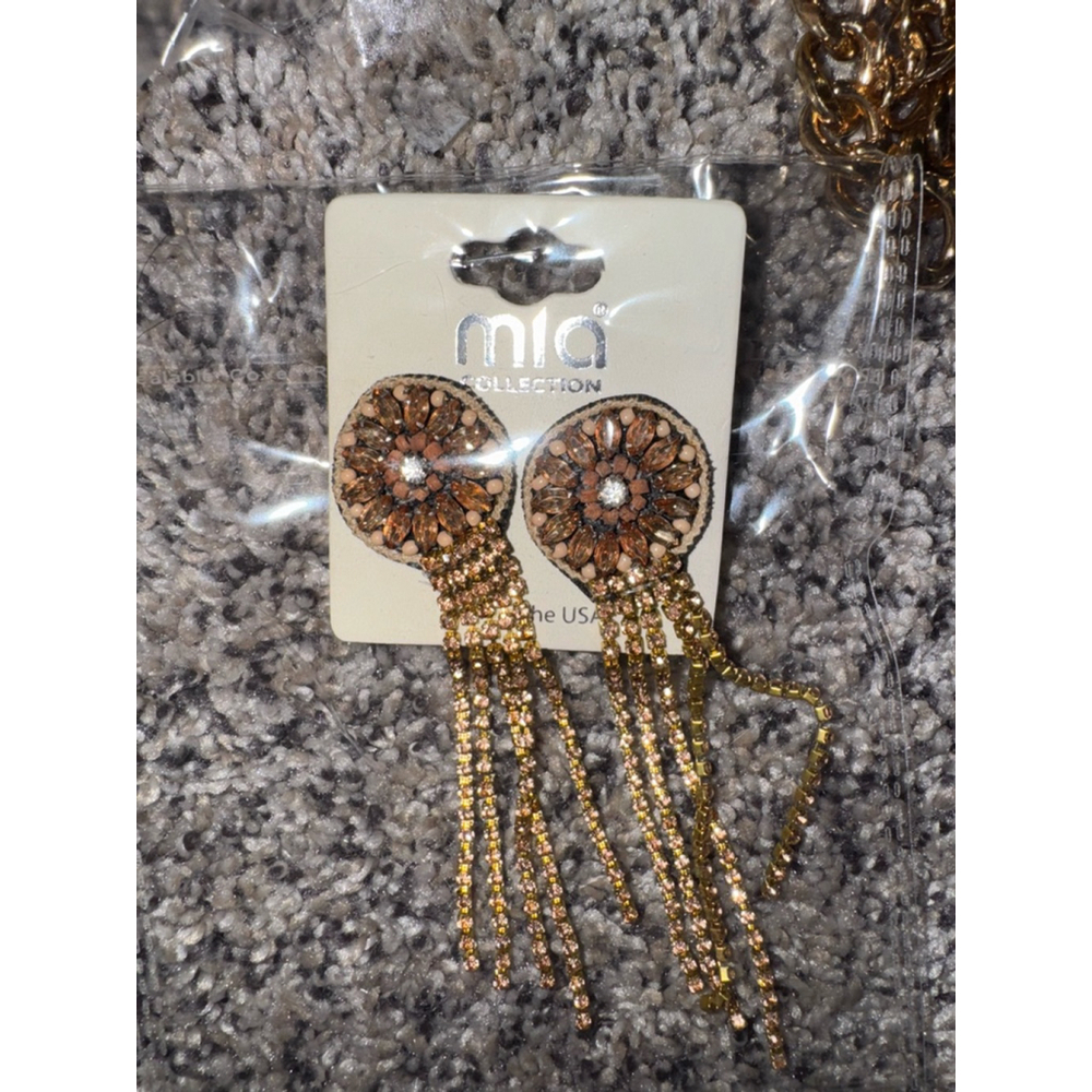 Huge 10 piece bundle of Women's MIA and Carisma Jewelry Gold and Brown​ - Picture 14 of 16